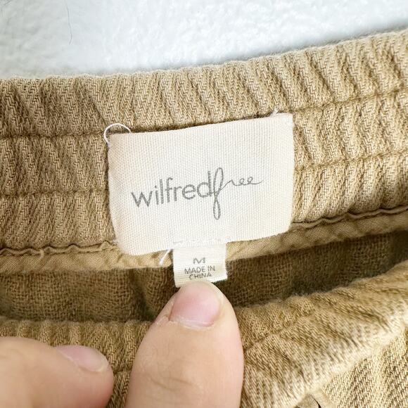 Aritzia Wilfred Free Tan Brown Cotton Jogger Pants sz M - Picture 4 of 9